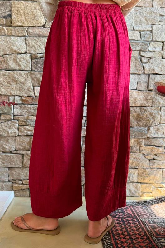 Santos Cushion Cotton Quirky Pant Sangria